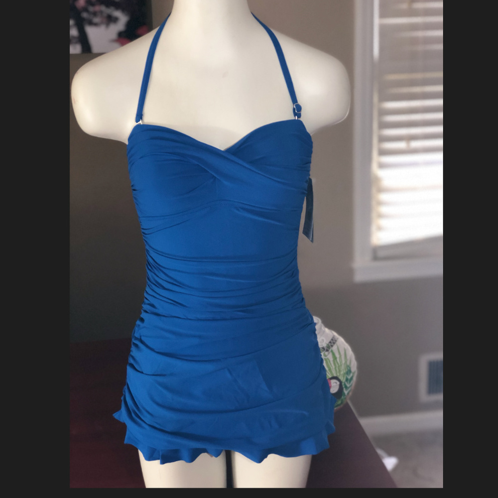 Profile Gottex One Piece Swimsuit Blue SZ 8 SW10